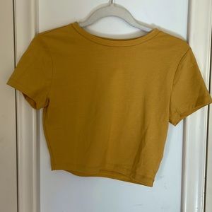 Wild Fable Yellow Cropped Tee